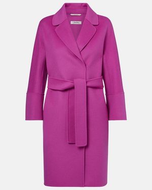 Max Mara Mantel Arona Aus Schurwolle - Pink