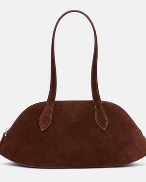 Aesther Ekme Schultertasche Cosmo Aus Veloursleder - Braun