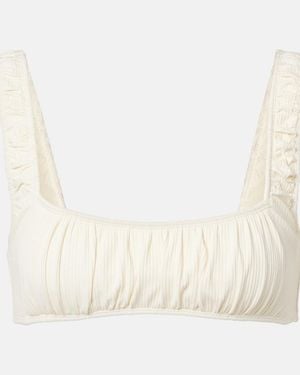 Montce Bikini-Oberteil Zoe Aus Rippstrick - Weiß