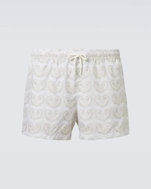 Commas Printed Swim Trunks - White