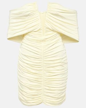 Magda Butrym Draped Off-Shoulder Minidress - Metallic
