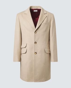 Brunello Cucinelli Virgin Wool Coat - Natural