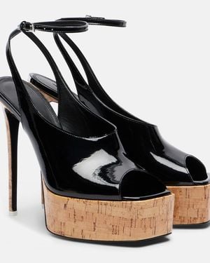 The Attico Plateau-Pumps Ornella Aus Lackleder - Schwarz