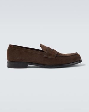 Kiton Loafers Aus Veloursleder - Braun