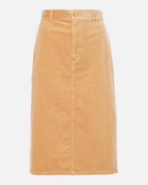 Polo Ralph Lauren Cotton Corduroy Pencil Skirt - Natural