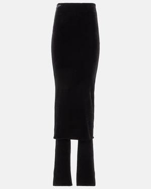 Alaïa Fluid Jersey Skirt Pants - Black