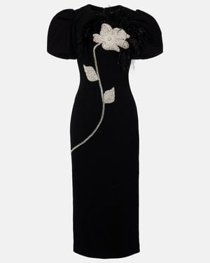 Rebecca Vallance Embellished Crepe Cocktail Dress - Black