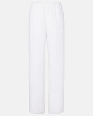 Doen Lavon Linen Straight Trousers - White