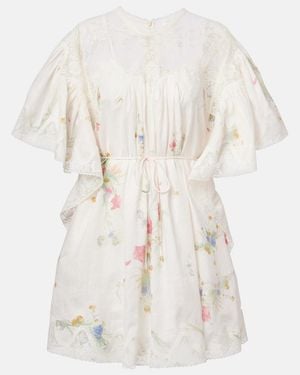 Zimmermann Lucky Linen Mini Dress - White