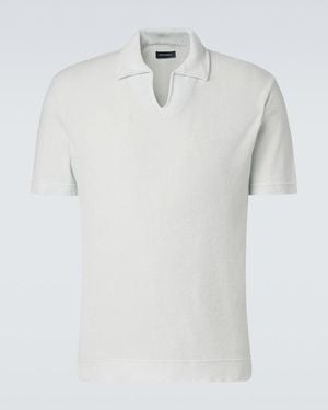 Thom Sweeney Polo De Rizo De Algodon - Blanco