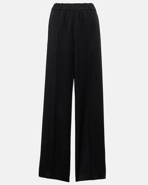 Jil Sander Satin Wide-Leg Trousers - Black