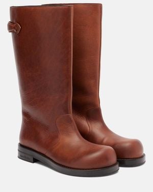 Acne Studios Beshay Leather Mid-Calf Boots - Brown