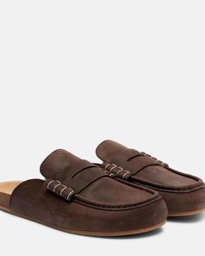 JW Anderson Suede Mules - Brown