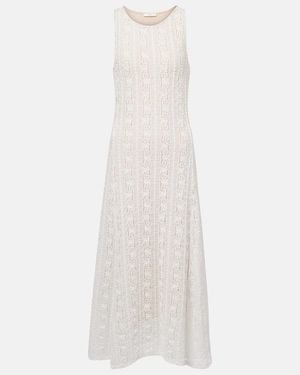 Vince Knitted Midi Dress - White