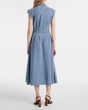 ruben denim dress Veronica Beard - Cornflower Ruben Midi Dress