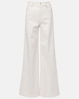 JOSEPH Abbey High-Rise Wide-Leg Jeans - White