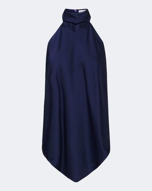 Stella McCartney Halterneck Satin Top - Blue
