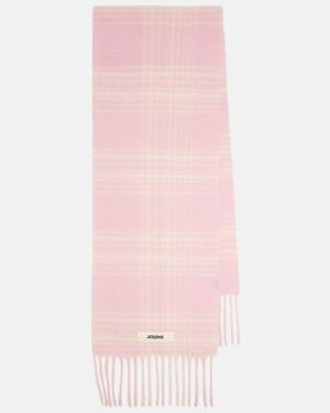 Jacquemus L'Echarpe Carro Wool-Blend Scarf - Pink