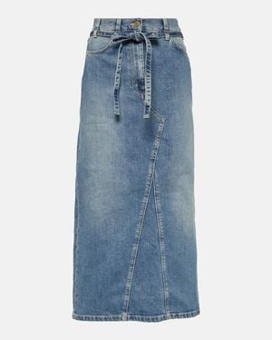 Altuzarra High-Rise Denim Midi Skirt - Blue