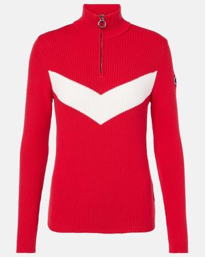 Fusalp Andromede Ribbed-Knit Half-Zip Jumper - Red