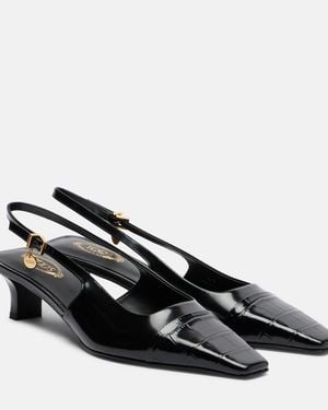 Tod's Slingback-Pumps Aus Lackleder - Schwarz
