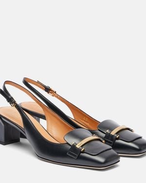 Tod's 50 Leather Slingback Court Shoes - Blue