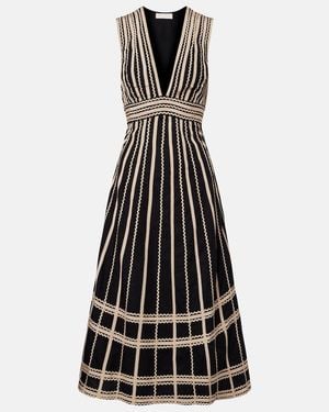 Ulla Johnson Palermo Cotton Poplin Midi Dress - Black