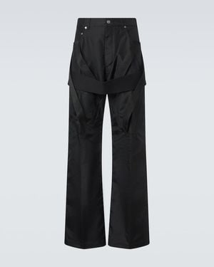 Rick Owens Weite Hose Megastrapped Geth - Schwarz