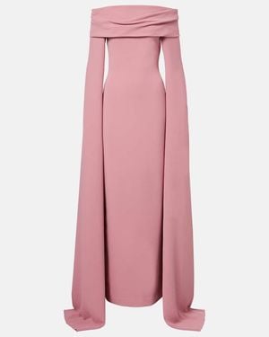 Solace London Nuri Draped Gown - Pink