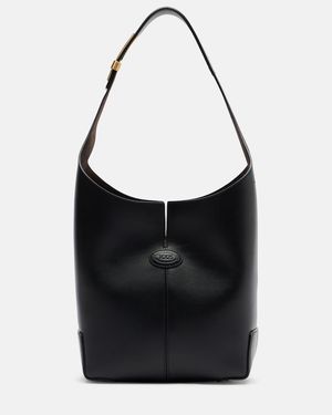 Tod's Schultertasche Di Bag Folio Aus Leder - Schwarz