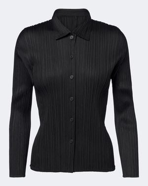 Pleats Please Issey Miyake Basics Pleated Shirt - Black