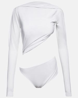 Jacquemus Body Le Body Carozzu Aus Mesh - Weiß