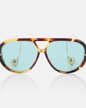 Bottega Veneta Drop Aviator Sunglasses - Blue