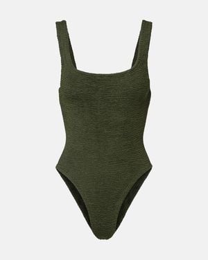 Hunza G Square Neck Swimsuit - Green
