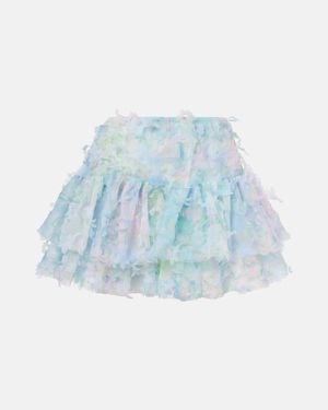 SUSAN FANG Minirock Aus Tuell - Blau