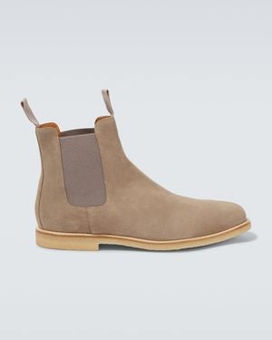 Common Projects Suede Chelsea Boots - Natural