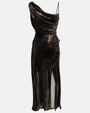 Dries Van Noten Asymmetric Printed Gown - Black