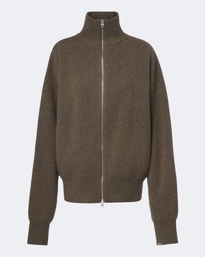 Extreme Cashmere N°319 Xtra Out Cashmere Zip-Up Sweater - Brown