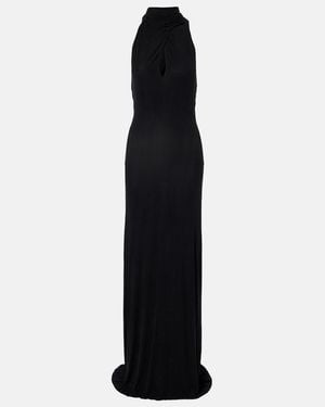 AYA MUSE Sele Cutout Halterneck Gown - Black