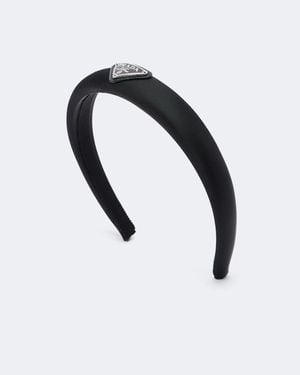 Prada Haarreif Aus Re-Nylon - Schwarz