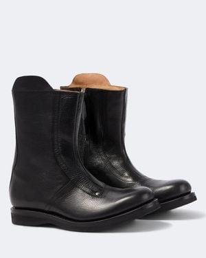 Our Legacy Moto Leather Boots - Black
