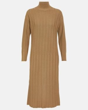 Max Mara Leisure Arezzo Wool Midi Dress - Natural