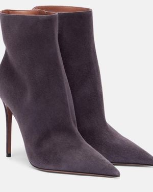 Paris Texas Vera Suede Ankle Boots - Purple