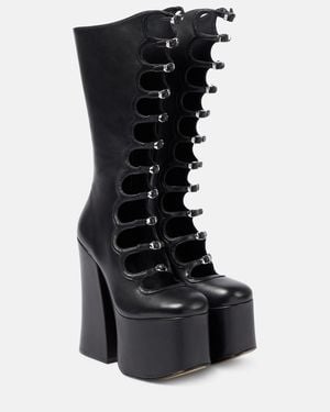 Marc Jacobs Botas altas Kiki de piel - Negro