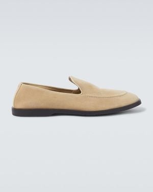 George Cleverley Cornwall Suede Loafers - White