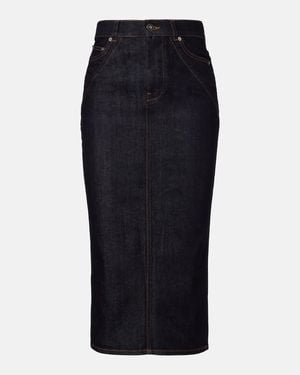 Givenchy Falda Midi De Denim - Negro