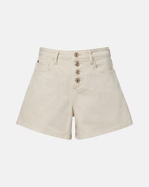 7 For All Mankind Kori Denim Shorts - Natural