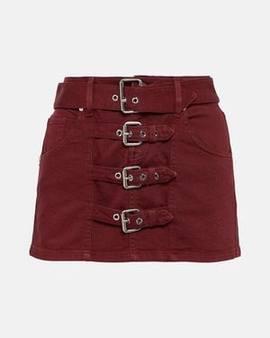 Blumarine Denim Miniskirt - Red