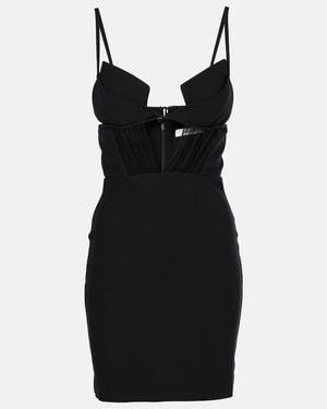 Nensi Dojaka Crepe Minidress - Black