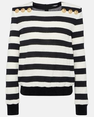 Balmain Striped Jersey Top - Multicolour